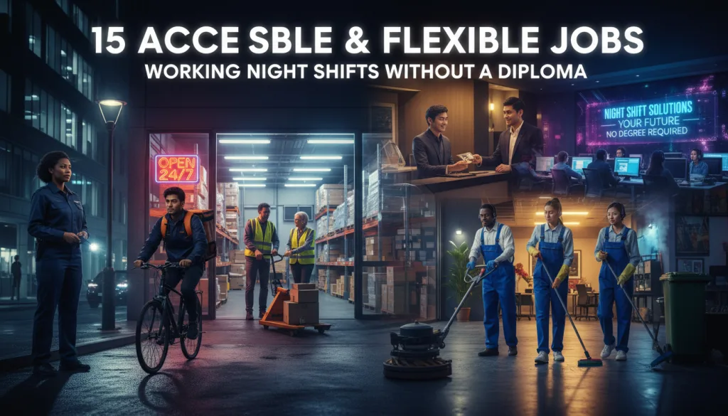 découvrez 15 métiers accessibles et flexibles pour travailler de nuit sans diplôme, adaptés à tous ceux qui cherchent des opportunités d'emploi nocturne simples et variées.